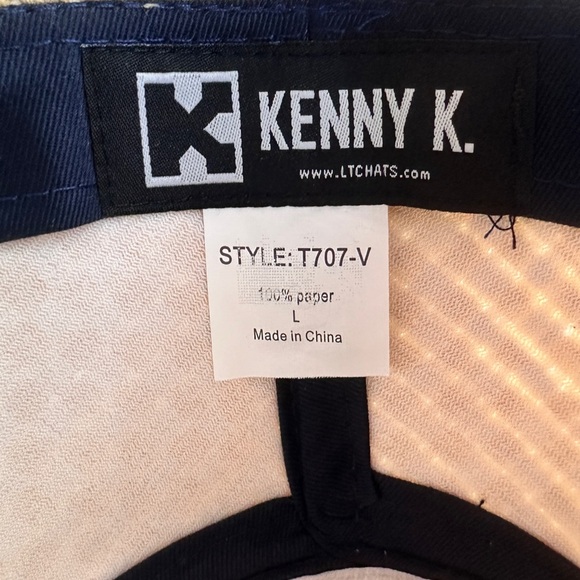 Kenny K. Stingy Brim Toyo Straw Fedora Hat Straw Paper Neutral Sz Large NWOT - Picture 6 of 16